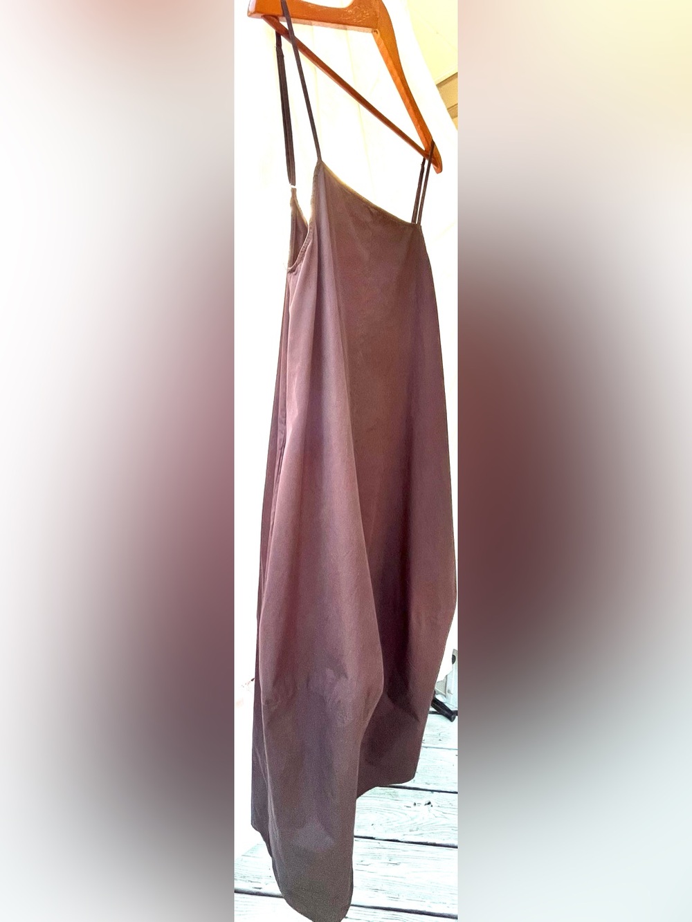 Zara Voluminous Bubble Strappy Midi Dress Camel Square Neckline XL - Picture 11 of 16